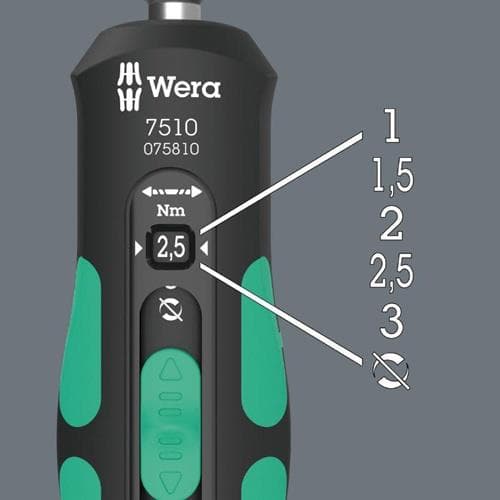 WERA Drehmomentschraubendreher 7510/14 14teilig f.HM-Wendeschneidplatten WERA