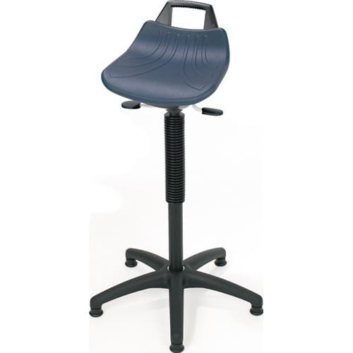 LOTZ Stehhilfe PU-Integralschaum Sitz-H.610-860mm Ku.-Fußkreuz Bodengl.LOTZ