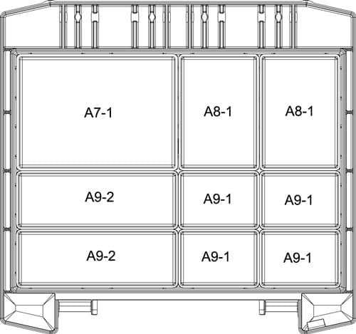 RAACO Sortimentskoffer boxxser B241xT225xH55mm 9 Fächer m.Profilraster RAACO