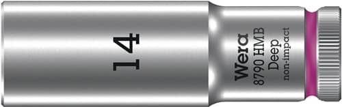 WERA Steckschlüsseleinsatz 8790 HMB Deep 3/8 Zoll a6-KT.SW 14mm L.64mm WERA