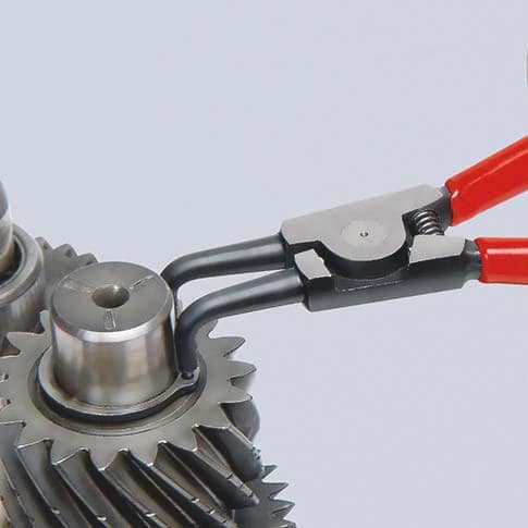 KNIPEX Außensicherungsringzange A 21 f.Wellen D.19-60mm 90Grad gew.pol.L.170mm KNIPEX