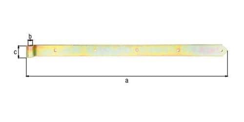 GAH Ladenband L.1000x20x60mm S.8mm STA galv.verz.d.pass.D.20mm rd GAH
