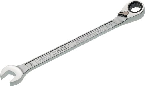 HAZET Maulringratschenschlüssel 606 SW 9mm L.143mm umschaltbar,Rings.15Grad HAZET
