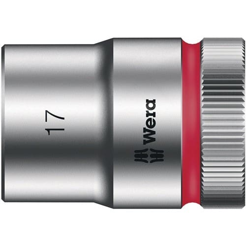 WERA Steckschlüsseleinsatz 8790 HMC Außen-6-kant SW17mm L.37mm 4-kt1/2Zoll CV verchr.