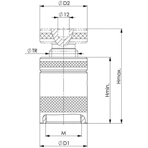 AMF Schraubbock Nr.6401 Gr.52 a.Alu.H.42-52mm AMF