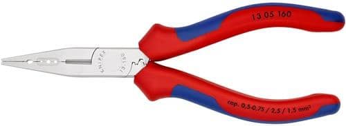 KNIPEX Verdrahtungszange L.160mm 0,5-0,75/1,5/2,5mm² verchr.Comfort-Griff KNIPEX
