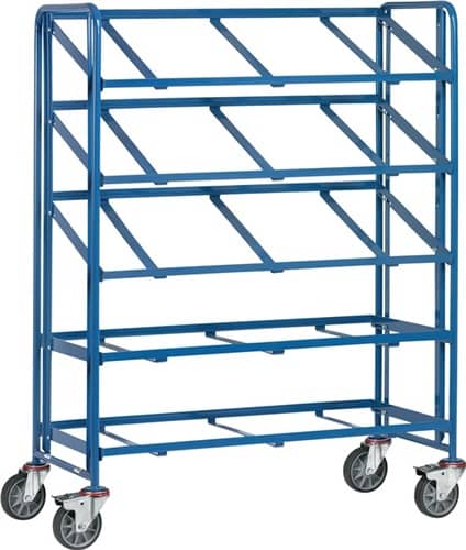 FETRA Eurokastenwagen Trgf.300kg f.15Kästen 400x600mm m.offenem Rahmen brillantblau