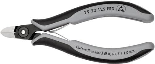 KNIPEX Präzisions-Elektronik-Seitenschneider L.125mm Form 2 Facette nein pol.