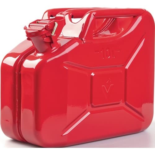 VALPRO Kraftstoffkanister 10l Feuerrot RAL 3000 Stahlbl.0,9mm L345xB165xH275mm VALPRO