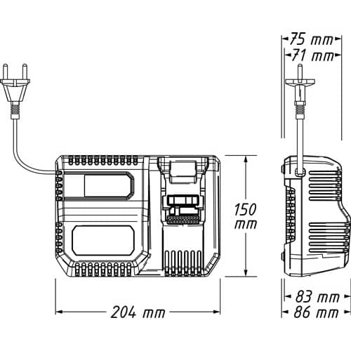 HAZET Schnellladegerät 9501-1018 Li-Ion HAZET