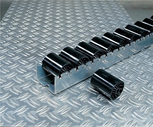 BITO Rollenleiste schwer L.3600mm Kunststoff-Zylinderrollen,D.46mm Rollenteilung 96mm