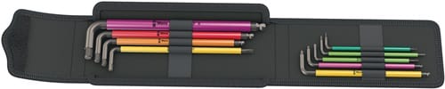 WERA Winkelschraubendrehersatz Bicycle Set 4 9-tlg.Textiltasche SW 2-8mm T10/T25 WERA