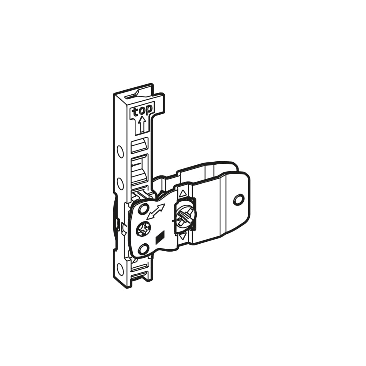 HETTICH AvanTech YOU Frontbefestigung für Zarge, Höhe 139 mm, zum Anschrauben, 9257884