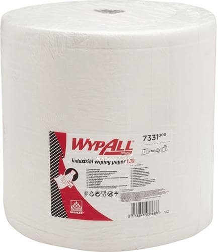 KIMBERLY-CLARK Wischtuch WYPALL L30 7331 L.ca.380 mmxB.ca.370mm weiß 1000 Tü./Rl.