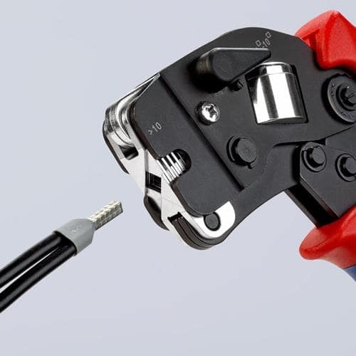 KNIPEX Crimpzange L.190mm 0,08-10,0+16 (AWG 28-5 ) mm² brün.2K-Hülle KNIPEX