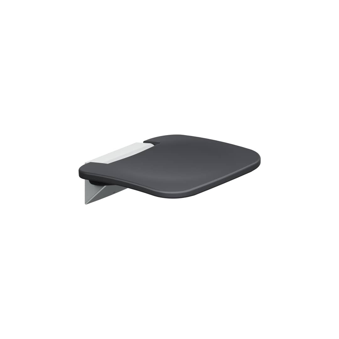 KWS Duschklappsitz A100 381x368mm graphitgrau / aluminiumgrau