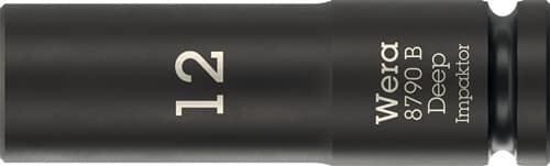 WERA Steckschlüsseleinsatz 8790 B Impaktor Deep 3/8 Zoll 12mm L.63mm WERA
