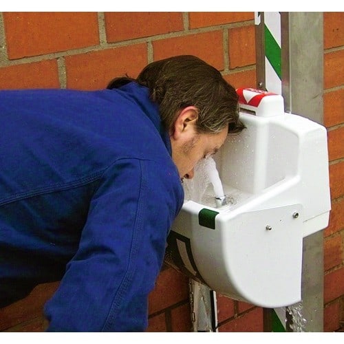 B-SAFETY Augendusche PremiumLine m.Auffangbecken+Abdeck.Wm.3/8 AG Zoll B-SAFETY