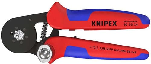 KNIPEX Aderendhülsenzange Gesamt-L.180mm 0,08-10,0 (AWG 28-7)mm² brün.Mehrkomp.-Hüllen