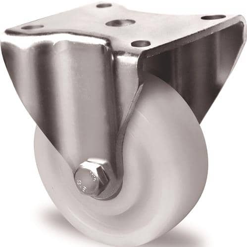 TECWERK Schwerlast-Bockrolle D.75mm Trgf.300kg Ku.Platte L100xB88mm Farbe Rl.weiß TW