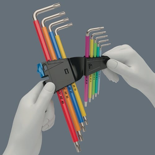 WERA Winkelschlüsselsatz 3967/9 TX SXL Multicolour HF Stainless 1 9teilig VA Wera