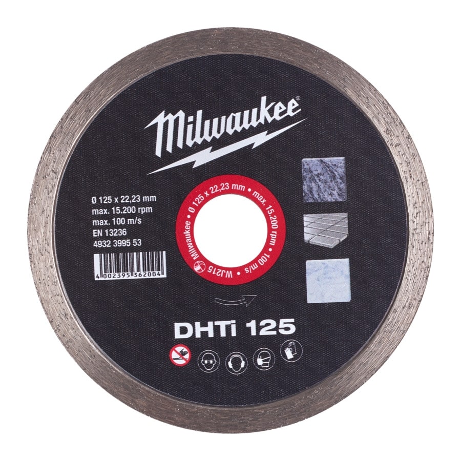 MILWAUKEE Keramik u. Naturstein, geschlossen Diamanttrennscheibe DHTi 125 mm