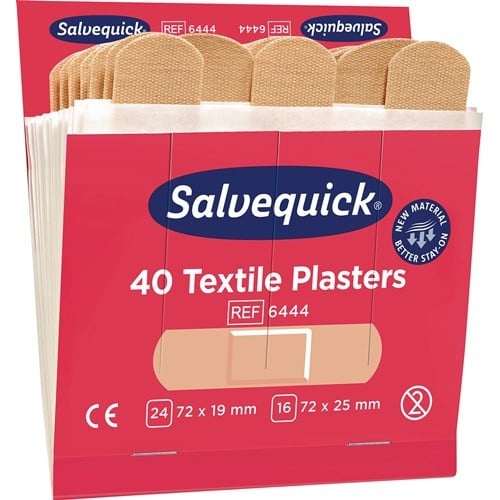 SALVEQUICK Pflasterstrips Salvequick elastisch 6 Nachfüllpack je 40 St.SALVEQUICK