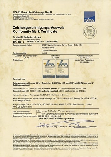 HAZET Hebelumsch.kn.916 HP 1/2 Zoll 90 Z.HAZET