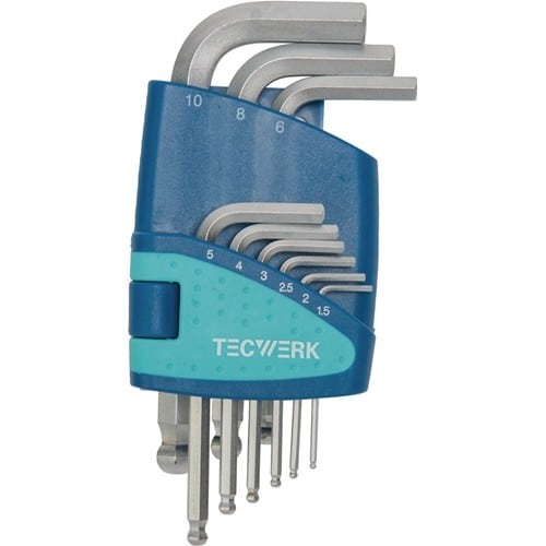 Sechskantwinkelschraubendrehersatz 9-tlg.Ku.-Halter SW 1,5-10mm kurz