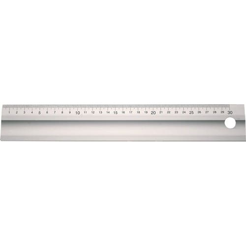 TECWERK Lineal L.300mm Alu.m.Griffmulde Q.50x5mm TECWERK