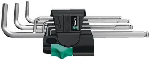 WERA Winkelschraubendrehersatz 950 PKL 7-tlg.Ku.-Halter SW 1,5-6mm Kugelk.