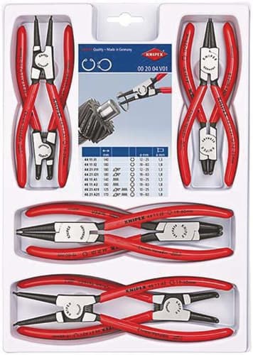 KNIPEX Sicherungsringzangensatz 8-tlg.SB-Lochung 10-60mm KNIPEX