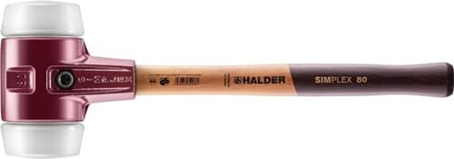 HALDER Schonhammer SIMPLEX L.490mm Kopf-D.80mm mittelh.HO Superplastik weiß HALDER