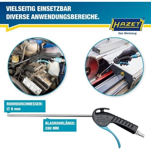 HAZET Druckluftausblaspistole 9040P-2 Kupplungsstecker DN 7,2 HAZET