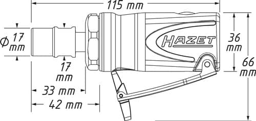 HAZET Druckluftstabschleifer 9032M-1 25000min-¹ 6mm HAZET