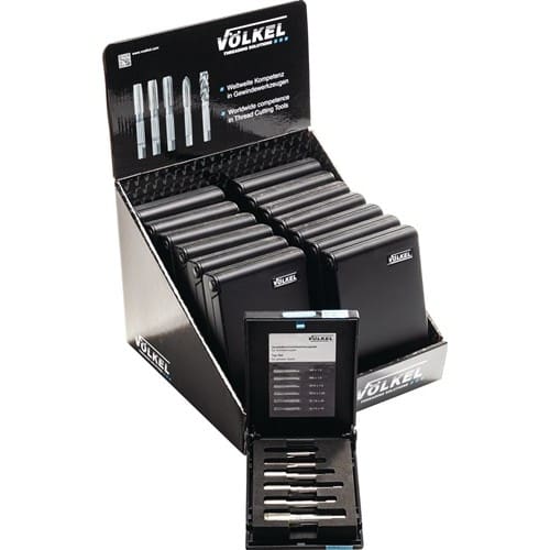 VÖLKEL Gewindeschneidzeugsatz M6-M10/G1/4-G1/8 Zoll HSS-G 6-tlg.VÖLKEL