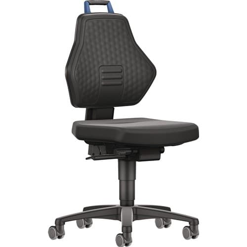TECWERK Arbeitsdrehstuhl Rl.Supertec schwarz Grifffarbe blau 450-600mm TECWERK