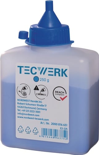 TECWERK Schlagschnurkreide 250g blau Ku.-Flasche TECWERK