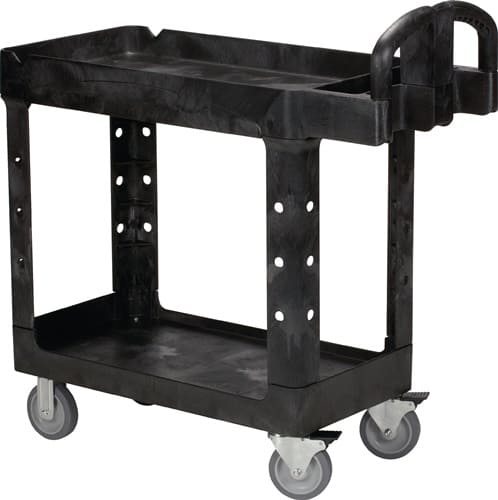 RUBBERMAID Tischwagen 2 Ladeflächen L770xB420mm schwarz Trgf.226kg