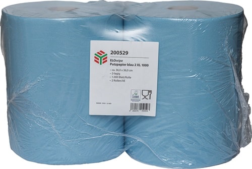 ELOS Putztuch ELOwipe XL L.ca.360 mxB.ca.360mm blau 2-lag.2 Rl.à 1000 Bl.ELOS