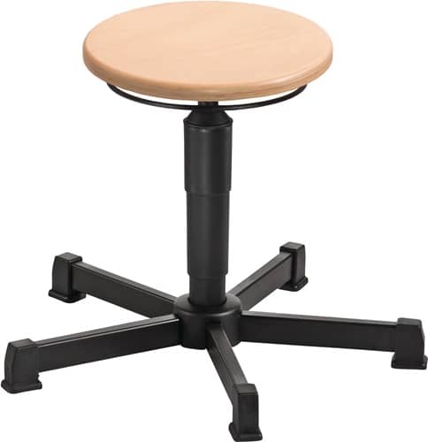 MEY Drehhocker m.Gleiter Buche schwarz Sitz-H.350-480mm Hocker MEY