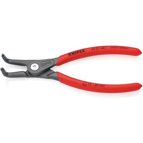 KNIPEX Außensicherungsringzange A 21 f.Wellen D.19-60mm 90Grad gew.L.165mm KNIPEX