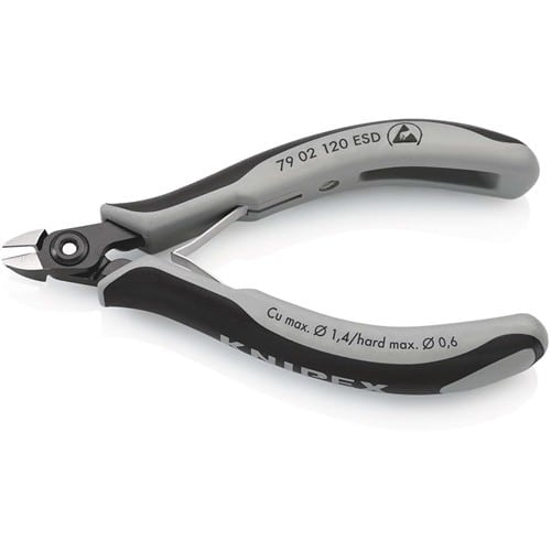 KNIPEX Präzisions-Elektronik-Seitenschneider L.120mm Form 0 Facette ja,sehr kl.pol.