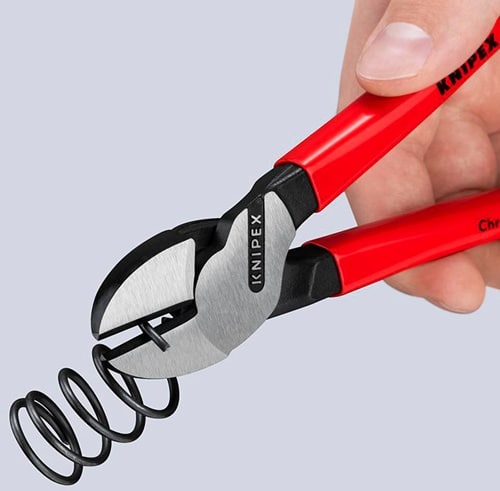 KNIPEX Kraftseitenschneider L.200mm pol.Form 0 Ku.-Überzug KNIPEX