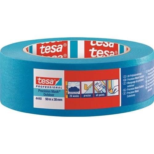 TESA Präzisionskrepp 4440 Außen UV PLUS glatt blau L.50m B.38mm Rl.TESA