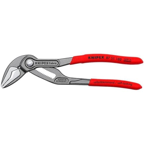 KNIPEX Wasserpumpenzange Cobra® ES L.180mm Spann-W.32mm grau atram.pol.