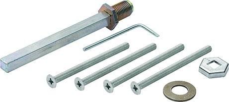 HOPPE® Befestigungsset für Kombi-Schutz-Wechselgarnituren ES1 (Knopf/Griff), VK 8 mm, Stiftlänge , Türdrücker, Zimmertür