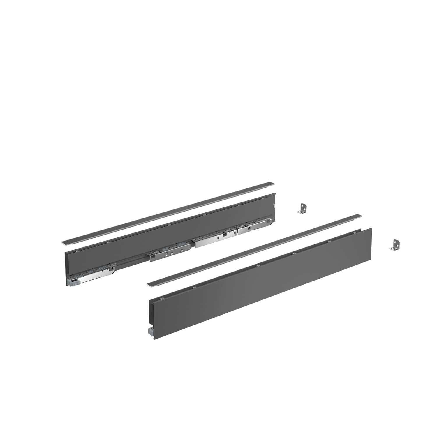 HETTICH AvanTech YOU Set Zarge, Höhe 77 mm x NL 450 mm, anthrazit, links und rechts, 9353418