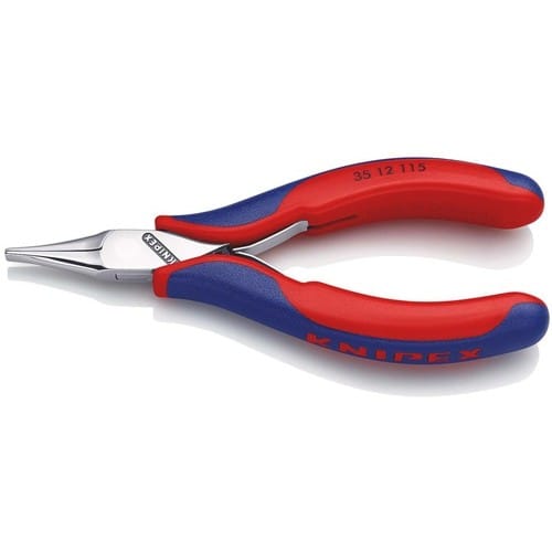 KNIPEX Elektronik-Greifzange Gesamt-L.115mm flachbreite Backen Form 1 Mehrkomp.-Hüllen