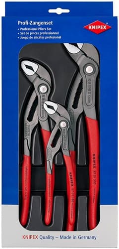 KNIPEX Zangensatz Cobra®-Paket Inh.3tlg.grau atram.Kunststofftiefziehteil KNIPEX